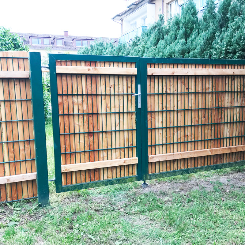 Sichtschutz am Stabmattenzaun